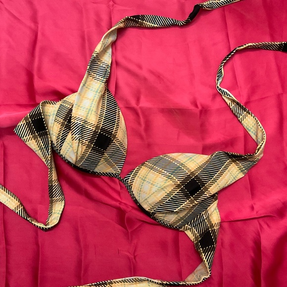 Apollo Swimwear Plaid Bikini Top - Picture 2 of 7